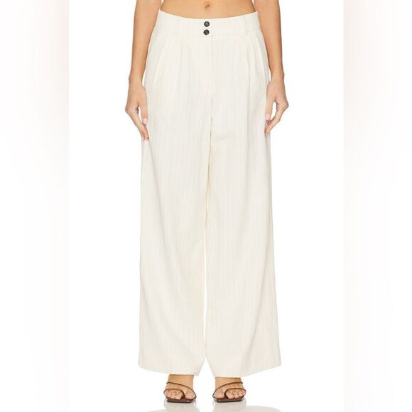 NEW ALLSAINTS Payton Trouser in Ivory Elegant Cream Wide-Leg Pants Size 4 - Picture 1 of 15